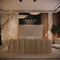Adam High Headboard Upholstered TV Bed Frame