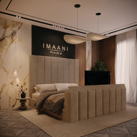 Adam High Headboard Upholstered TV Bed Frame