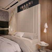 Toronto Cream Upholstered High Headboard Bed Frame