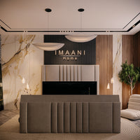 Chicago Upholstered Tall Panel Headboard TV Bed Frame