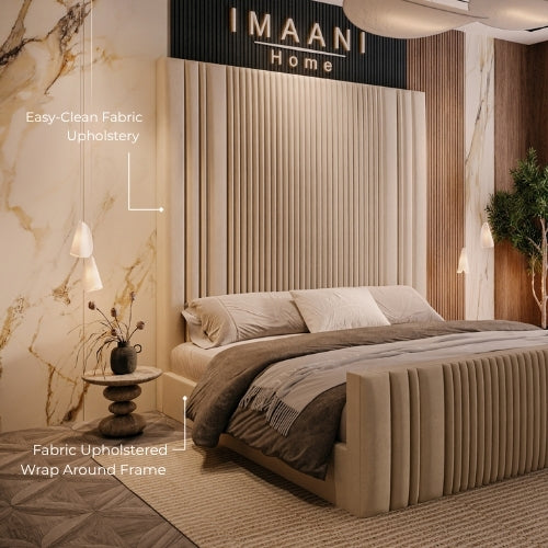 Easy-Clean Fabric Upholstered Wrap Around Frame