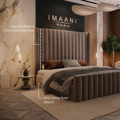 High Headboard & Anti-Warp Bed Base