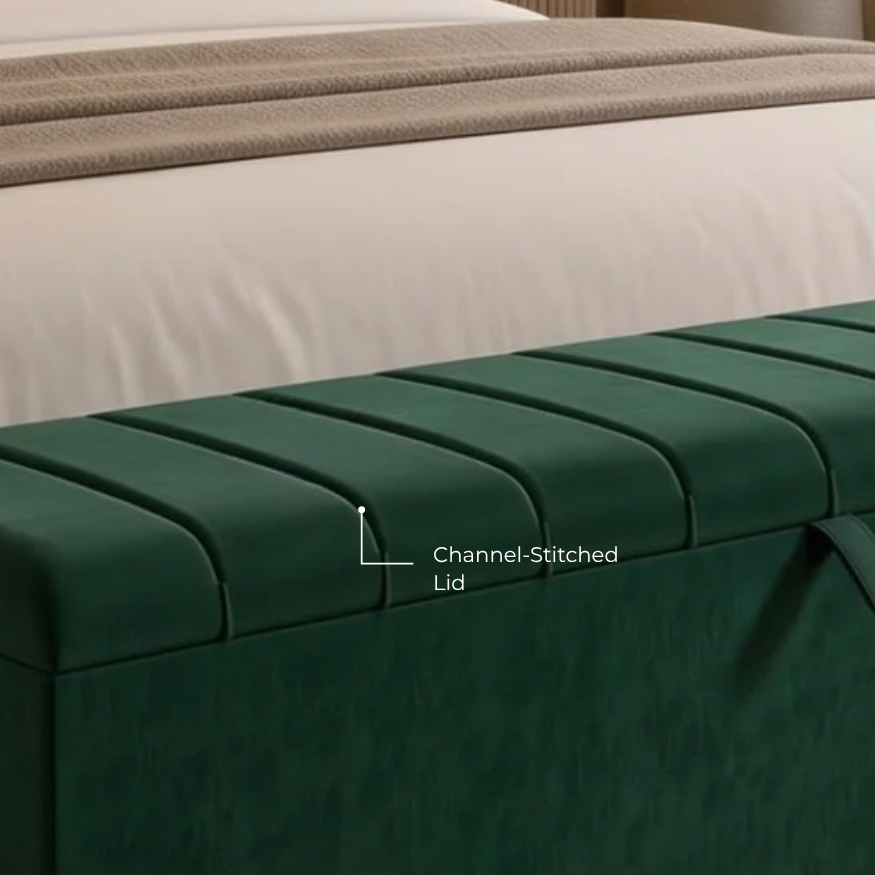 Channel-Stitched Lid