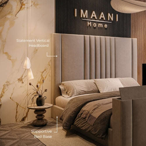 Grand Statement Headboard & Supportive Bed Base