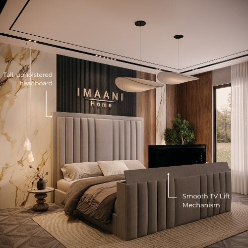 Statement Headboard With TV Lift Mechanism
