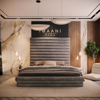 Lucia Upholstered High Headboard Bed Frame
