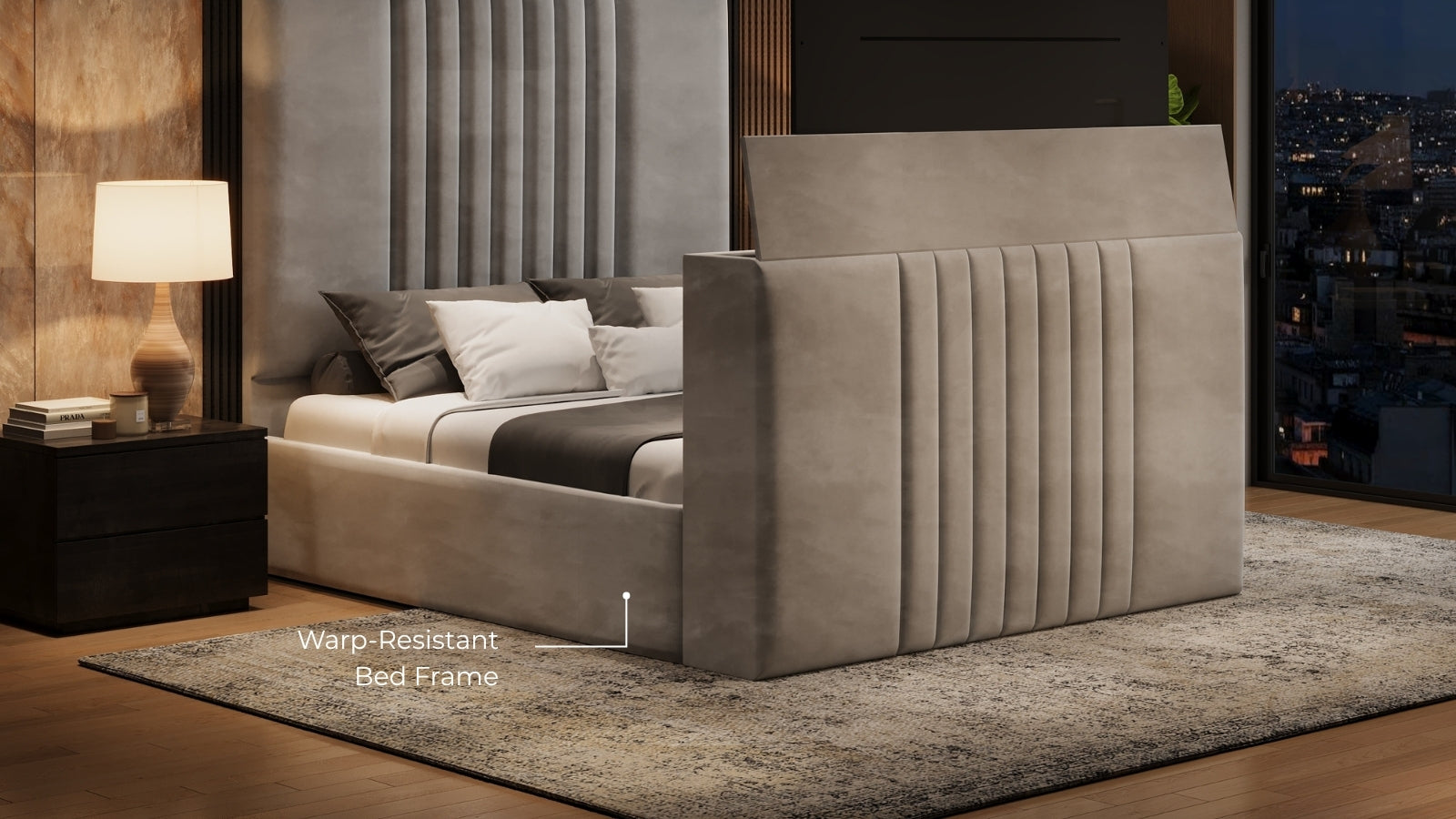  Warp-Resistant Hardwood Frame