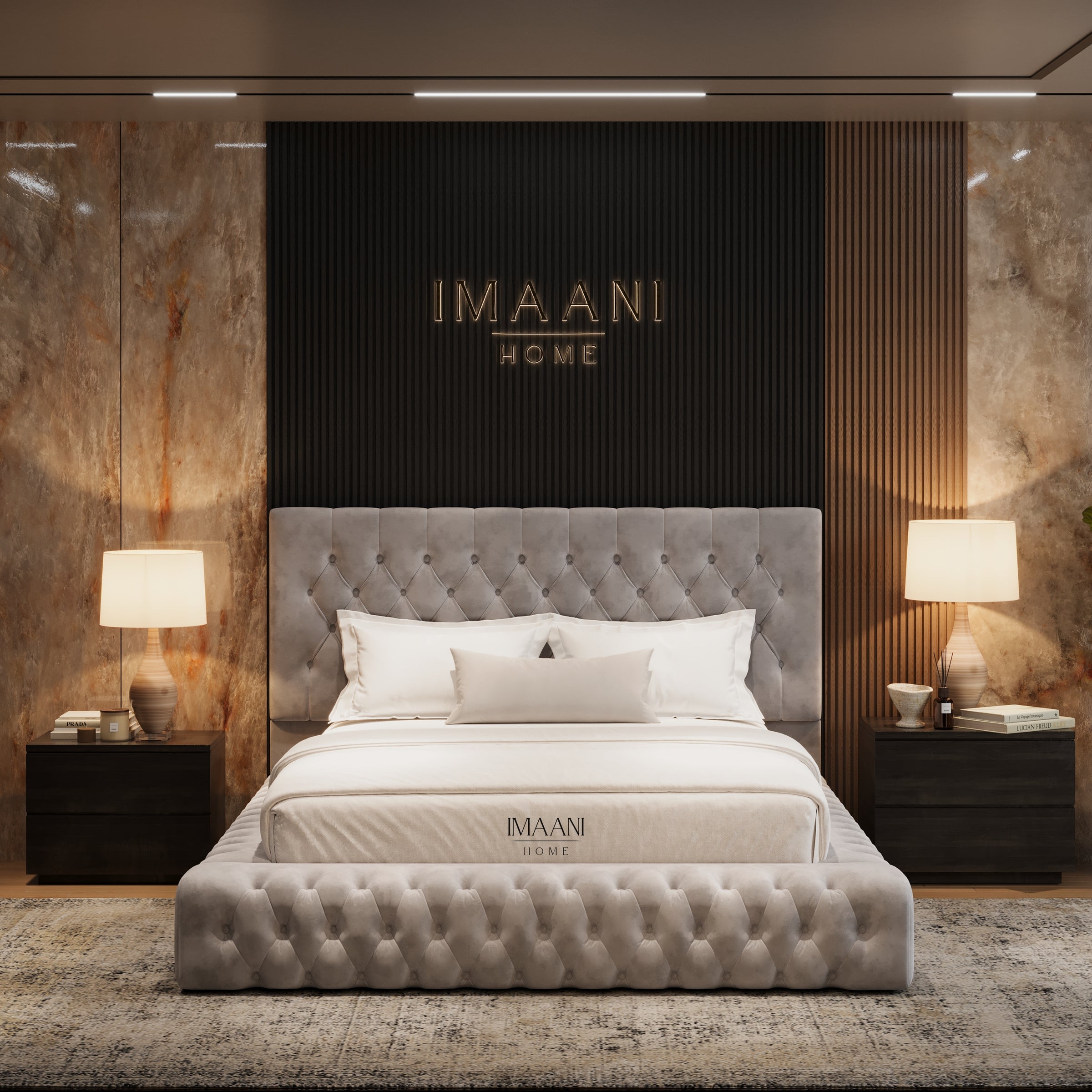 Francessca Silver Ambassador Ottoman Storage Bed Frame