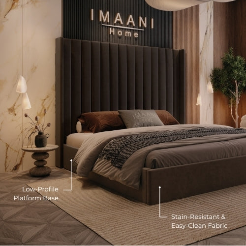 Low Profile Bed Base & Easy Clean Fabric