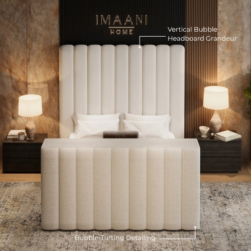 Vertical Headboard Grandeur With Bubble Tufting