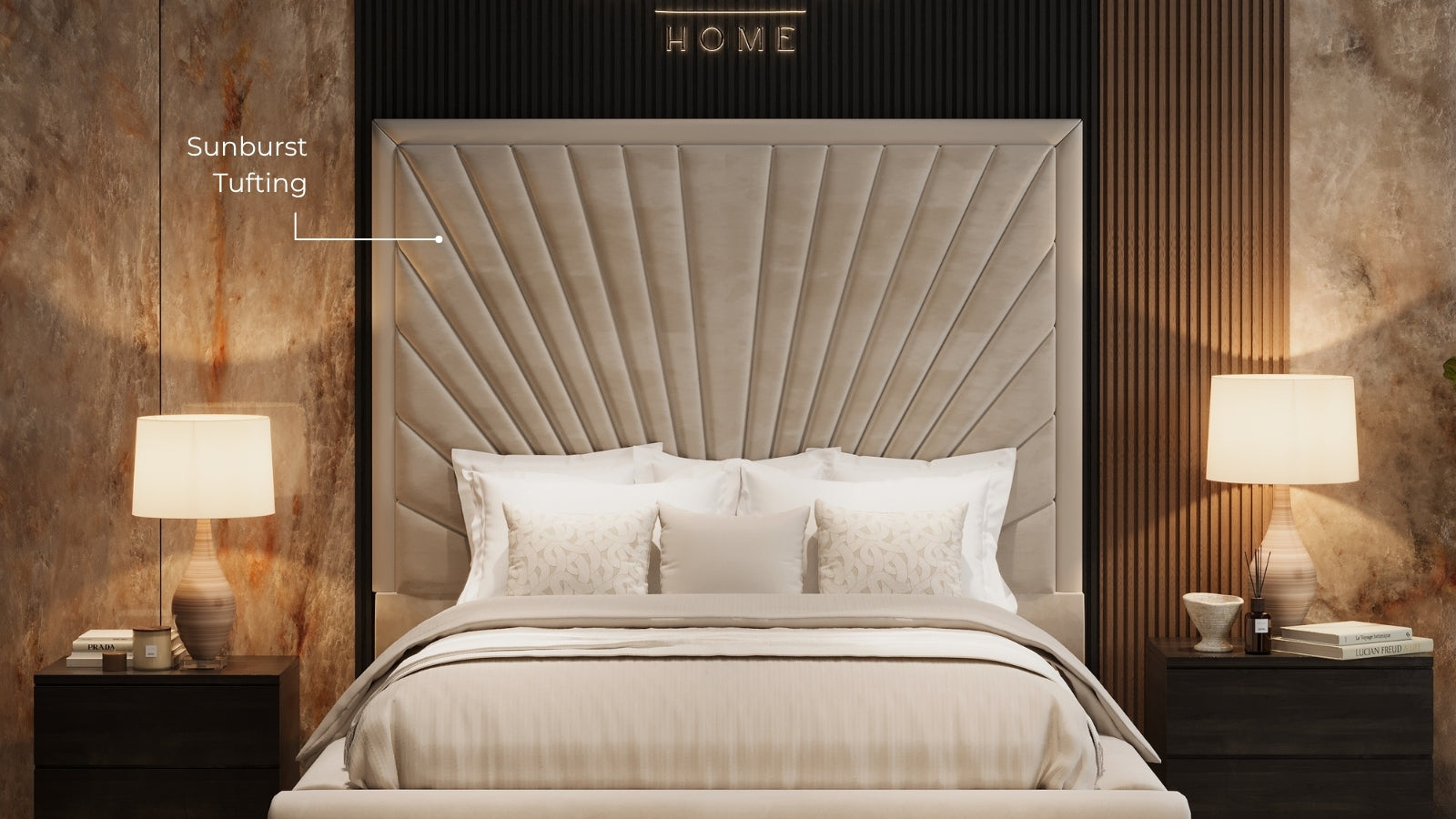 Sunburst Tufted Headboard