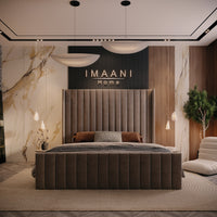 Harper High Headboard Wingback Bed Frame