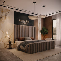 Harper High Headboard Wingback Bed Frame