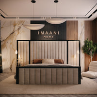 Enzo High Headboard Upholstered Bed Frame