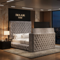 Luther Silver Ambassador Ottoman Storage TV Bed Frame
