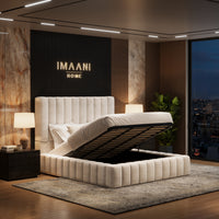 Woodbury Cream Ottoman Storage Bubble Bed Frame