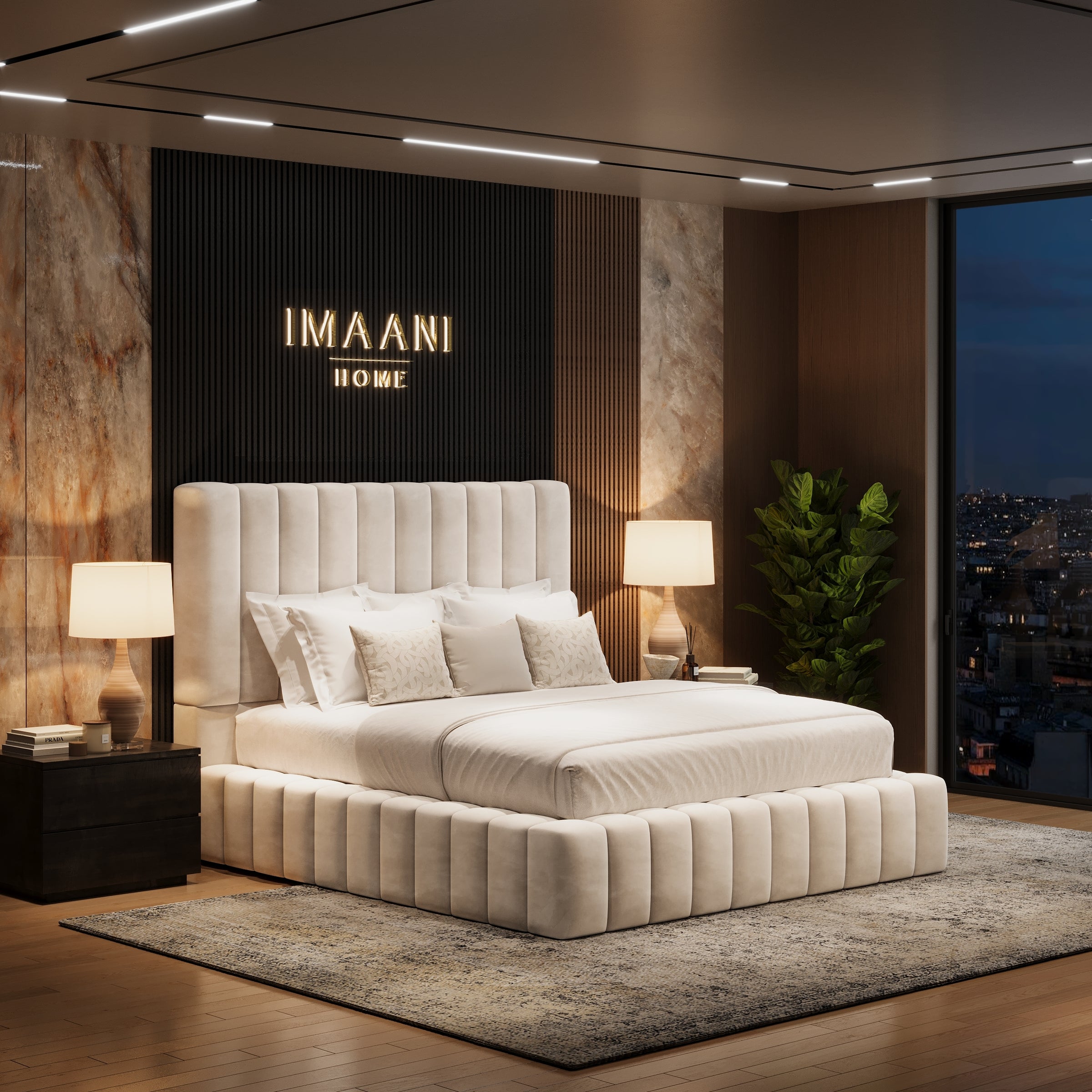 Woodbury Cream Ottoman Storage Bubble Bed Frame