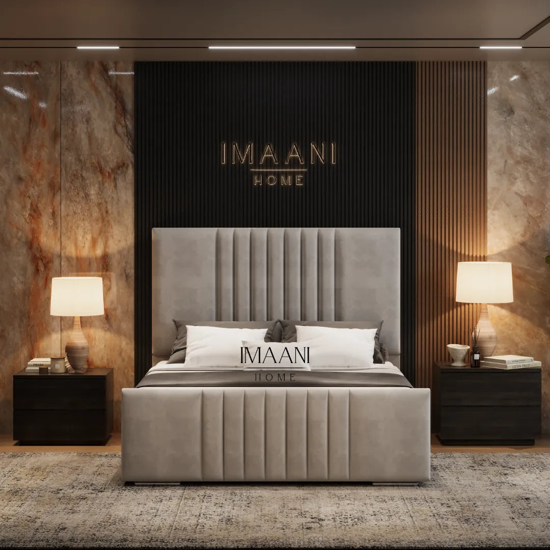 Roma Bed Frame With Line Design