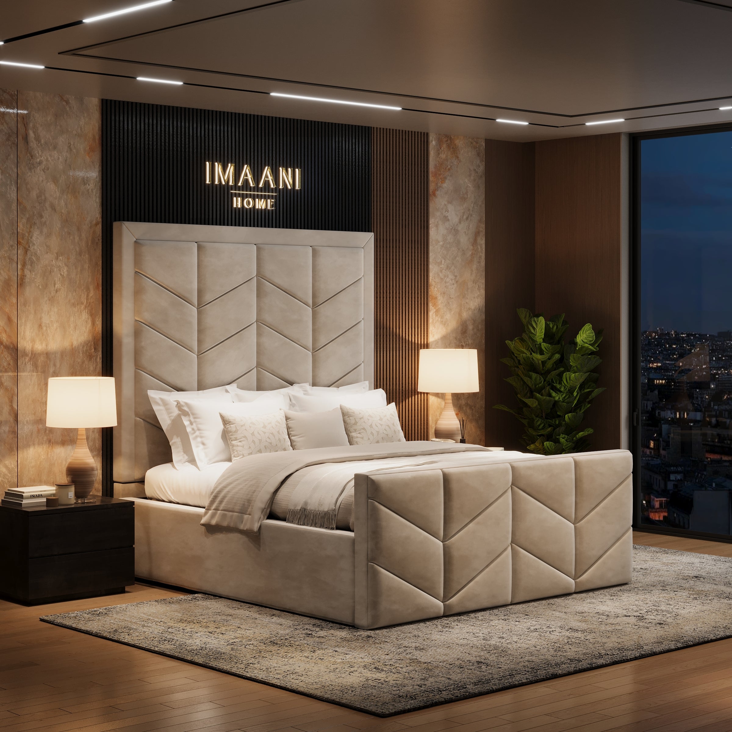 Buckingham High Headboard Ottoman Storage Bed Frame