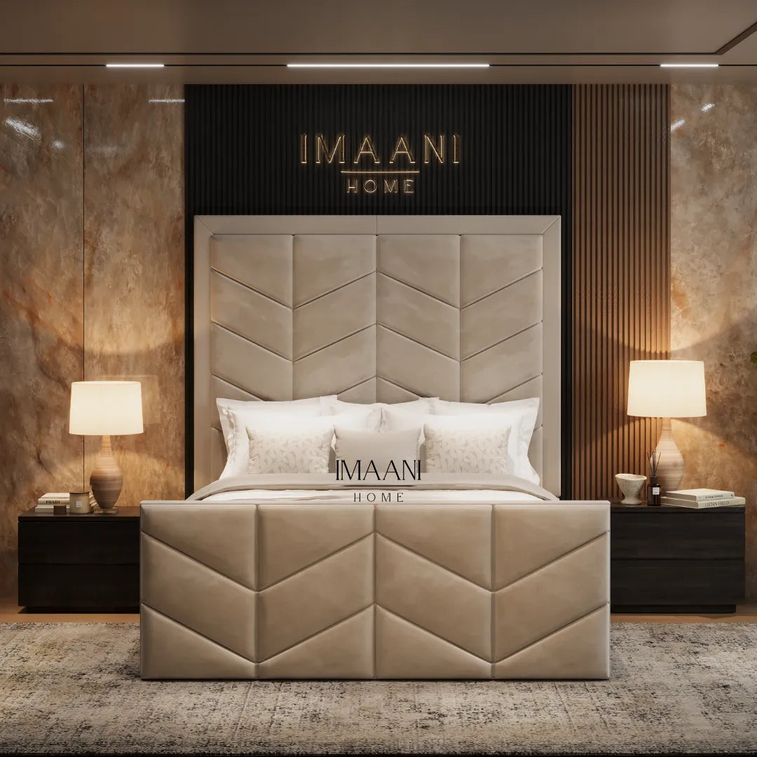 Lux Arrow Bed Frame With High Footboard