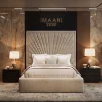 Oslo Tall Headboard Upholstered Ottoman Storage Bed Frame