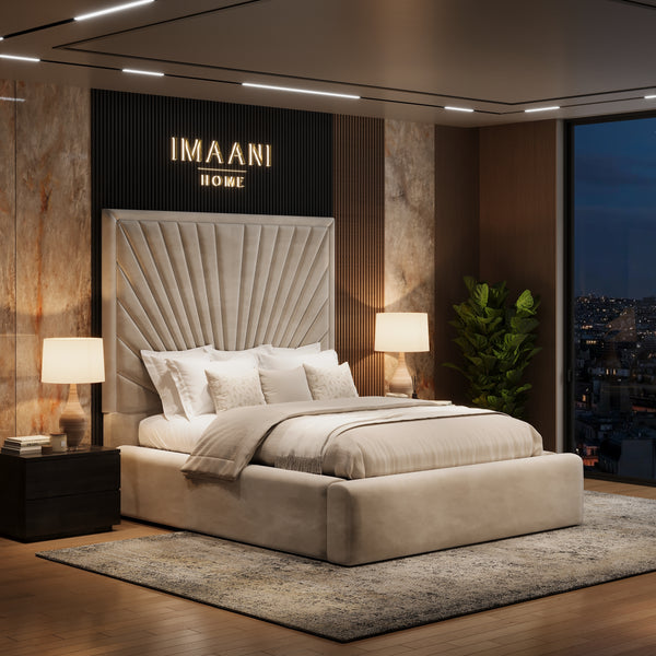 Oslo Tall Headboard Upholstered Ottoman Storage Bed Frame