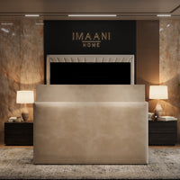 Orianna Upholstered TV Bed Frame with Ottoman Storage