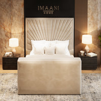 Orianna Upholstered TV Bed Frame with Ottoman Storage