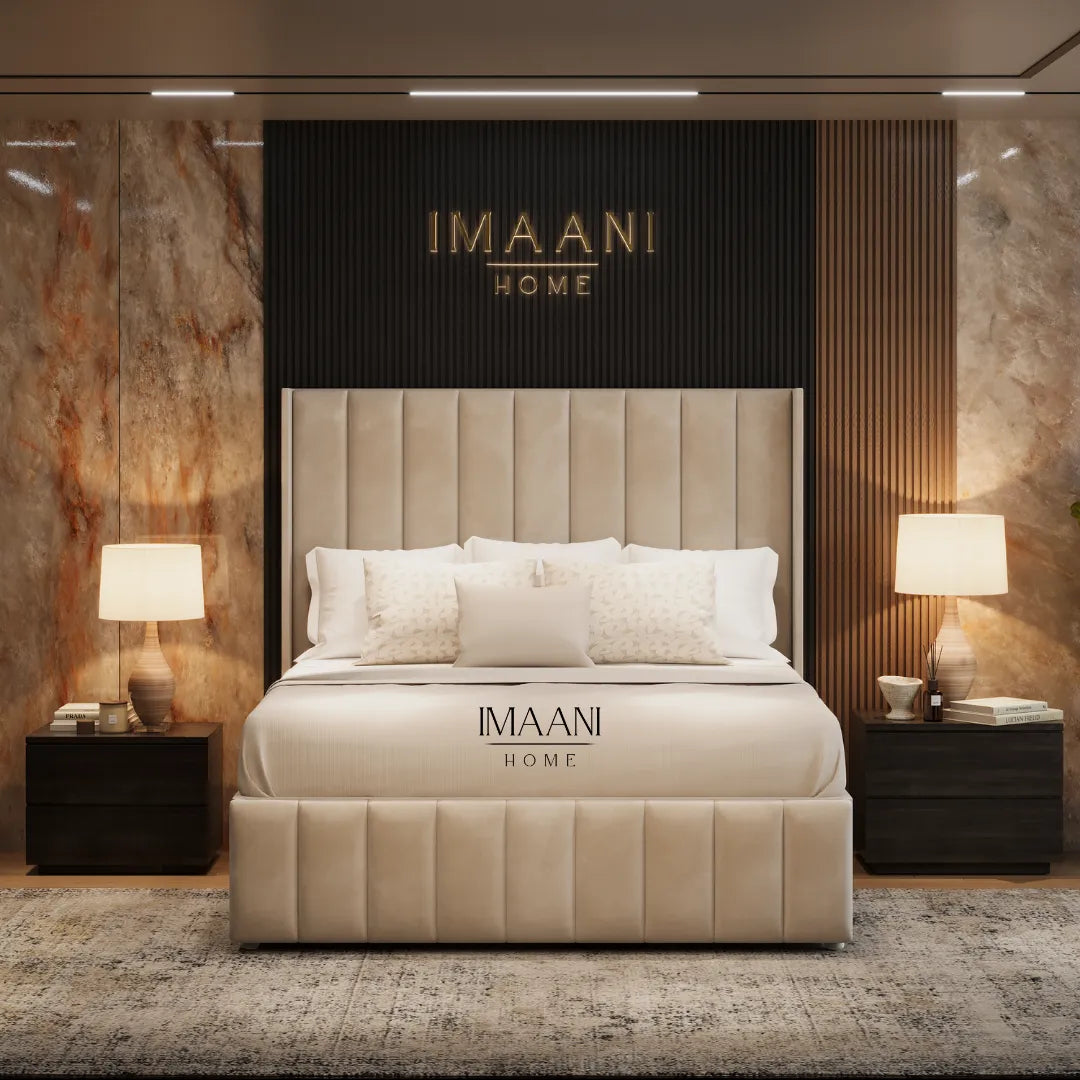 Winged Headboard Divan Bed With Storage Option