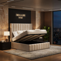 Loxford Wingback Ottoman Storage Bed Frame
