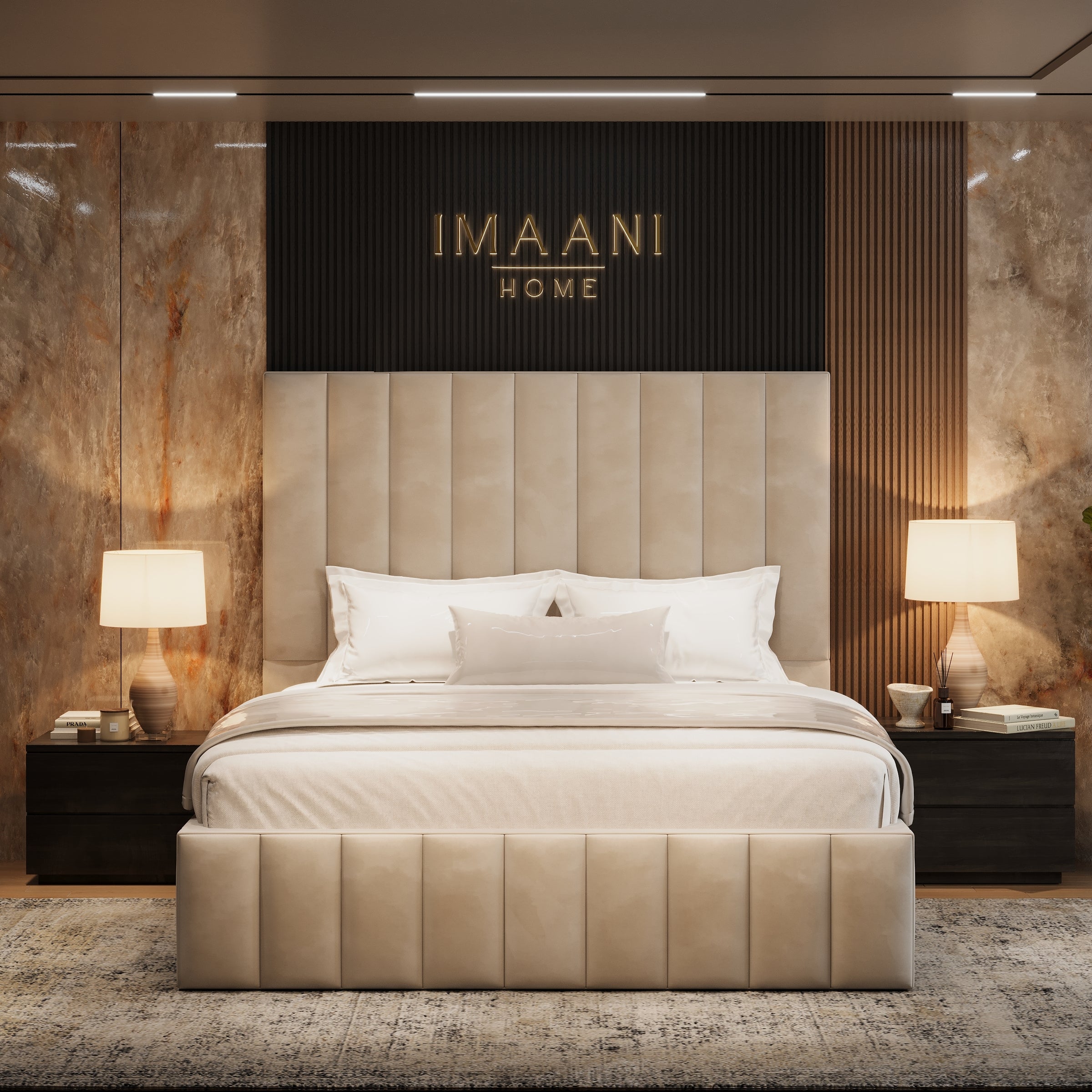 Lowther Panel Headboard Ottoman Storage Bed Frame