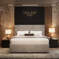 Jenna Grey Fabric Upholstered Divan Bed with Drawers