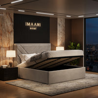 Edward Grey Upholstered Ottoman Storage Bed