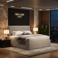 Edward Grey Upholstered Ottoman Storage Bed