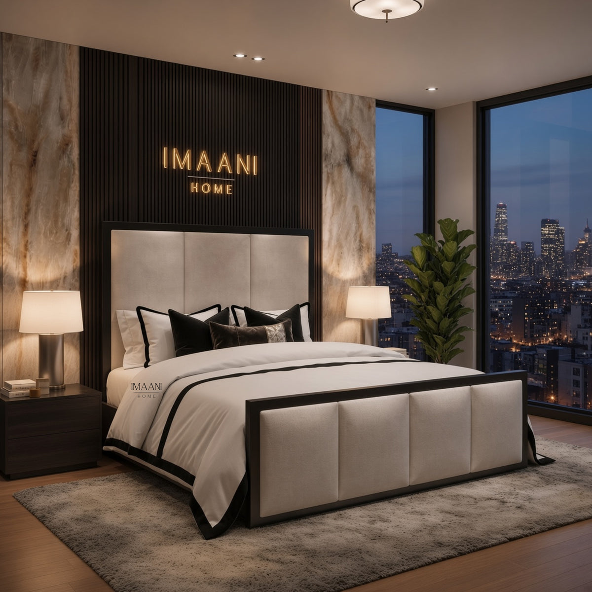 Winslet Upholstered Bed Frame with Optional Ottoman Storage