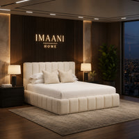 Nova Boucle Bubble Bed – Cream Ottoman Storage Bed