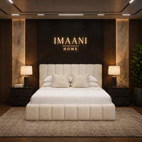 Nova Boucle Bubble Bed – Cream Ottoman Storage Bed