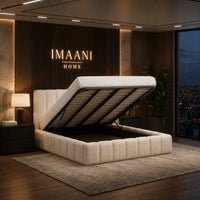 Nova Boucle Bubble Bed – Cream Ottoman Storage Bed