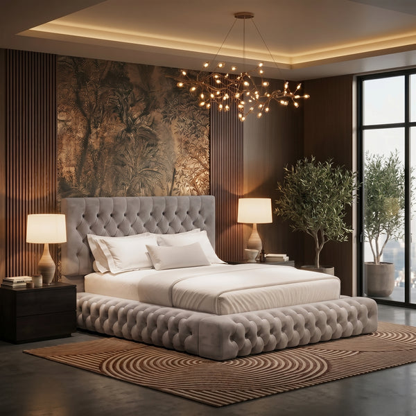 Francessca Silver Ambassador Ottoman Storage Bed Frame
