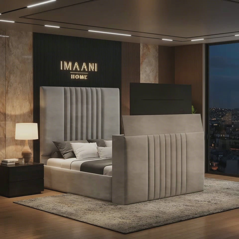 Langham Upholstered Ottoman Storage TV Bed Frame